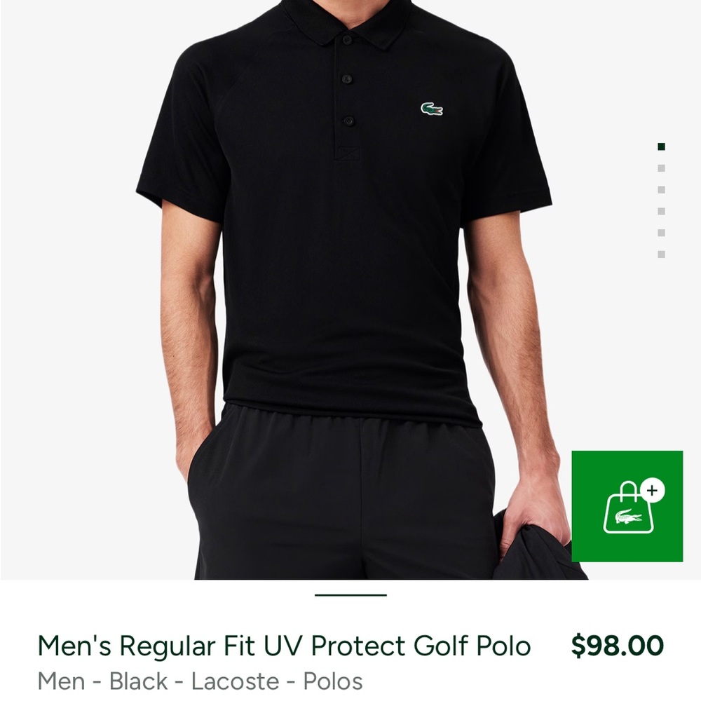 Lacoste Men's Black Polo Shirt